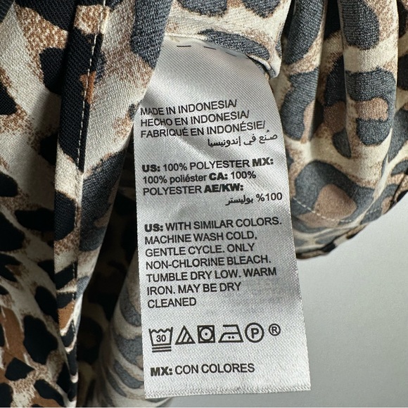 Chico's Petite Leopard Print Tunic Dress Chic Style Size 0 - Picture 5 of 7